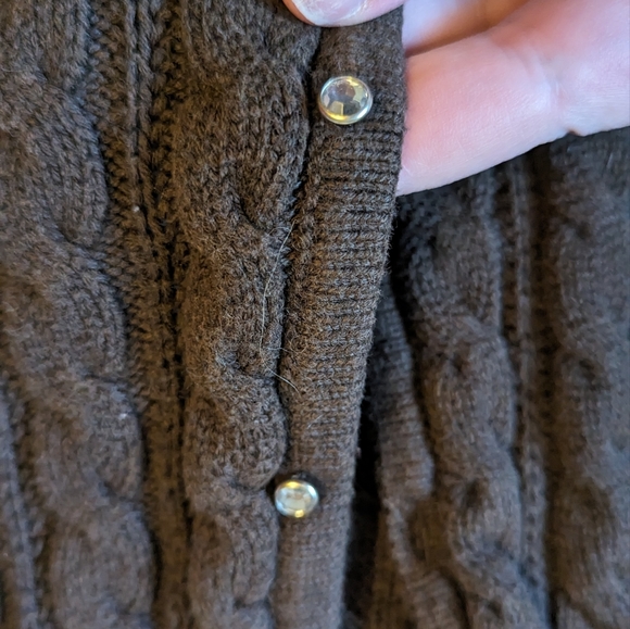 🔖4 for $20 Old Navy sz small chocolate brown button sweater EUC - Picture 4 of 4